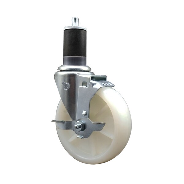 5'' Nylon Swivel 1-5/8'' Expanding Stem Caster with Brake